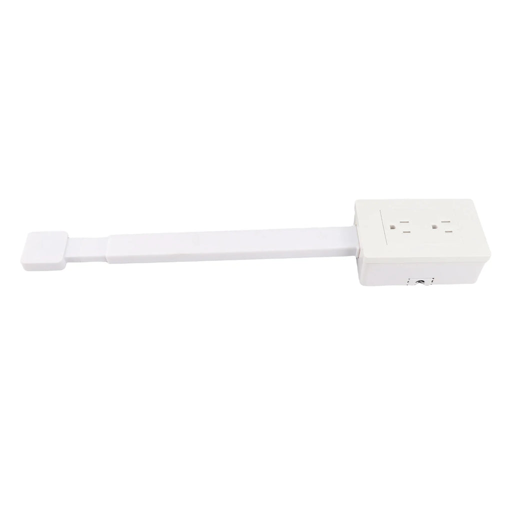 Rotatable Power Socket Expander 3 Prong Electrical Outlets Power Strip 22 to 34 Inch Extension 180 Degree Rotating Base 110V US