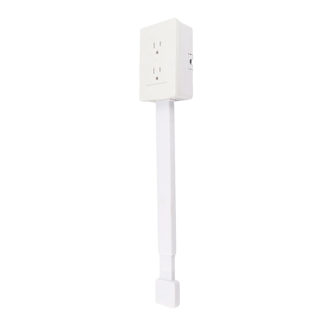 Rotatable Power Socket Expander 3 Prong Electrical Outlets Power Strip 22 to 34 Inch Extension 180 Degree Rotating Base 110V US